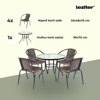 Lund 4+1 kerti bútor garnitúra szett - WaterMarkt.hu