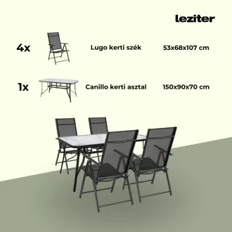 Nadin 4+1 kerti bútor garnitúra szett - WaterMarkt.hu