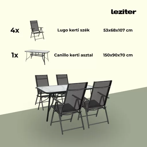 Nadin 4+1 kerti bútor garnitúra szett - WaterMarkt.hu