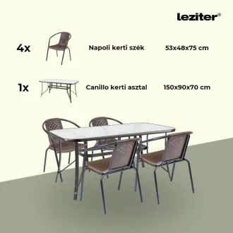 Elzas 4+1 kerti bútor garnitúra szett - WaterMarkt.hu