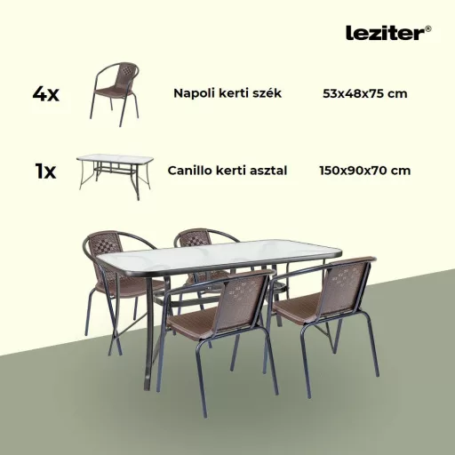 Elzas 4+1 kerti bútor garnitúra szett - WaterMarkt.hu