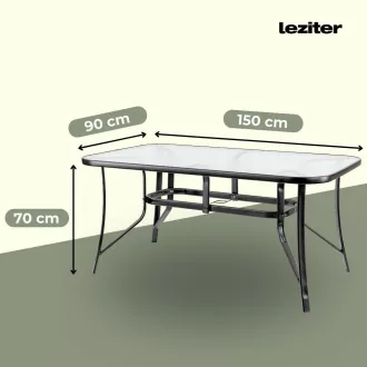 Canillo fémvázas üveg kerti asztal - WaterMarkt.hu