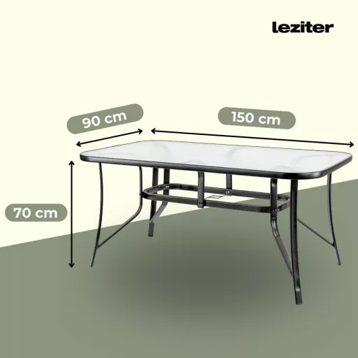 Canillo fémvázas üveg kerti asztal - WaterMarkt.hu