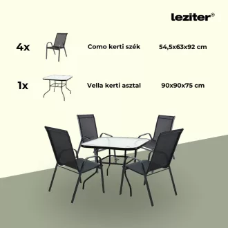 Juba 4+1 kerti bútor garnitúra szett - WaterMarkt.hu