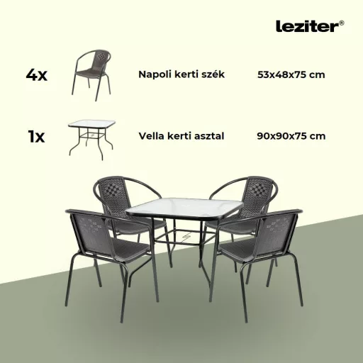 Rozetta 4+1 kerti bútor garnitúra szett - WaterMarkt.hu