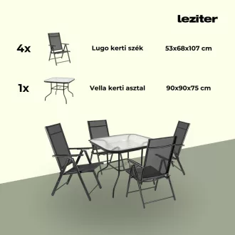 Amira 4+1 kerti bútor garnitúra szett - WaterMarkt.hu