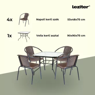Rozetta 4+1 kerti bútor garnitúra szett - WaterMarkt.hu