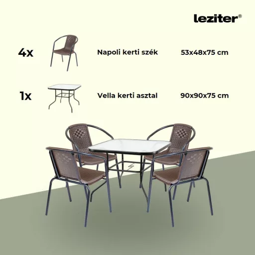 Rozetta 4+1 kerti bútor garnitúra szett - WaterMarkt.hu