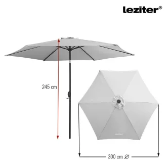 Solari kerti napernyő led lámpával bézs 300 cm - WaterMarkt.hu