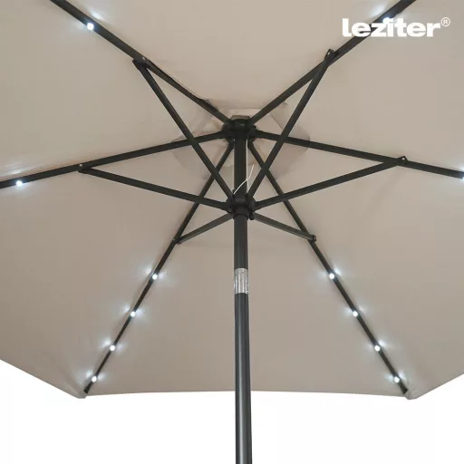 Solari kerti napernyő led lámpával bézs 300 cm - WaterMarkt.hu