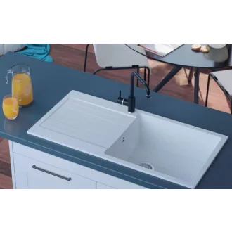 GranMaster RIVA I. egymedencés csepptálcás gránit mosogatótálca - metál szürke - WaterMarkt.hu